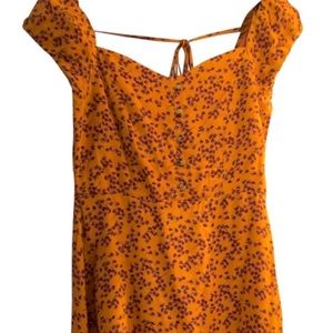 Flowery orange dress